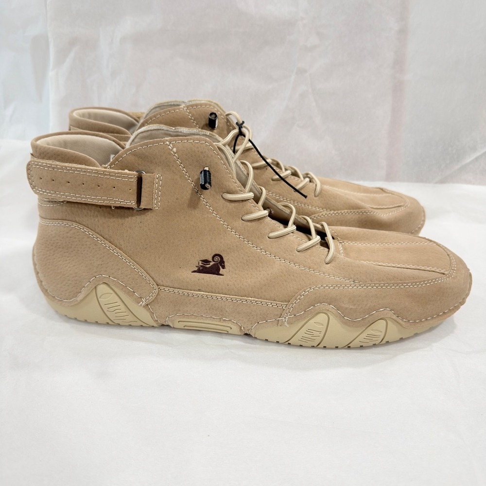 LDeck Men's High Top Shoes Size 15-15.5 Tan Streetwear Minimalist